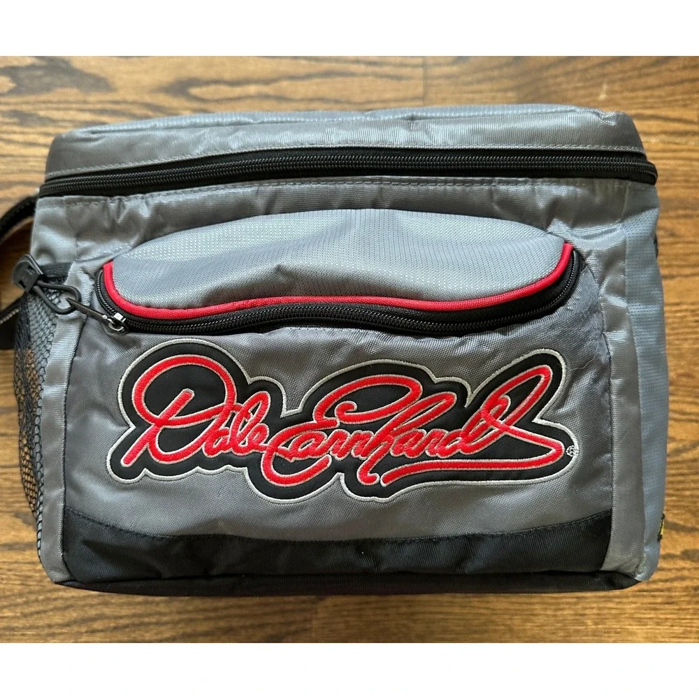 NASCAR Dale Earnhardt Cooler Bag OS Gray Mens Racing Intimidator Tailgate Gear